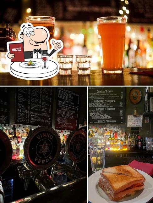 Посмотрите на этот снимок, где видны еда и внутреннее оформление в Gypsies & Jews