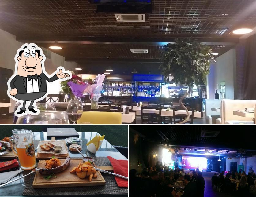 Посмотрите на внутренний интерьер "Ресторана-холла Frau Gross"