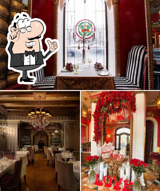 Посмотрите на внутренний интерьер "Ресторана Палаццо Дукале"