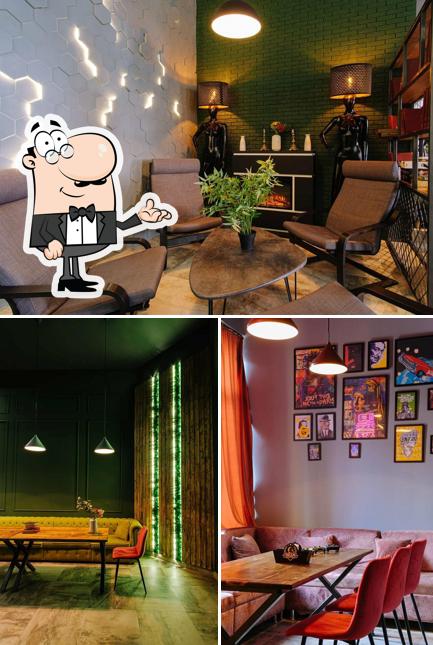 Посмотрите на внутренний интерьер "Gusto Lounge"