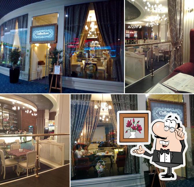 Посмотрите на внутренний интерьер "Coffee Rose"