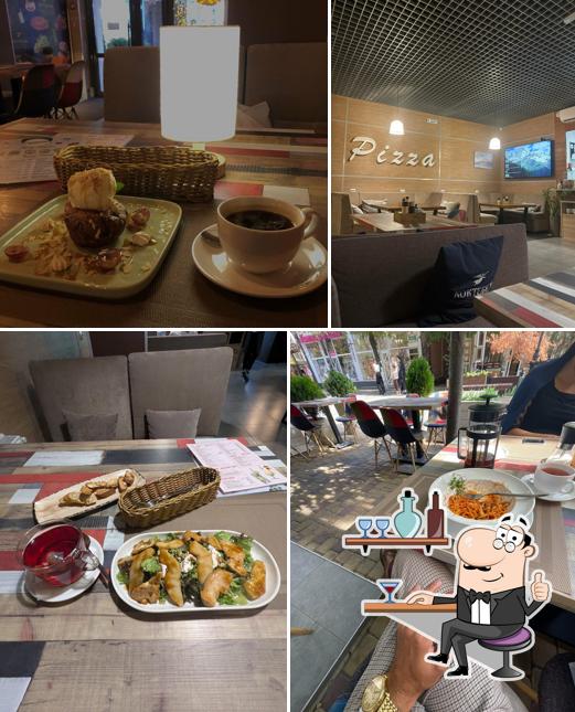 Посмотрите на внутренний интерьер "ПастаКап"