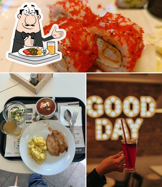 Это фото, где изображены еда и напитки в Избушка