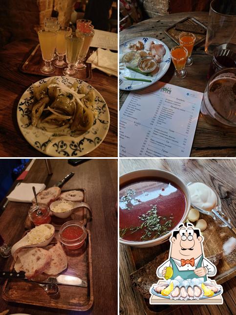 Устрицы в "Икра и Водки"