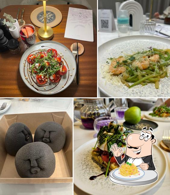 Паста карбонара в "Прана"