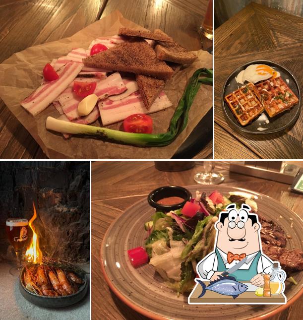 Лосось гриль в "HOPMALT PUB"