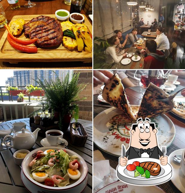 Стейк в "Маме Рома"