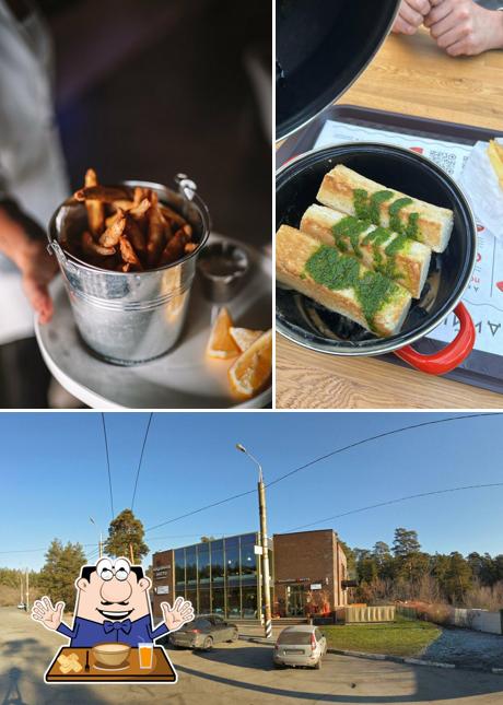 В Мидийное Место есть еда, внешнее оформление и многое другое