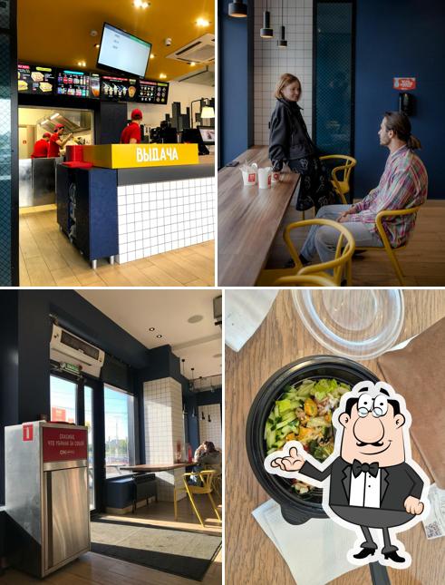 Посмотрите на внутренний интерьер "Ok Noodle"