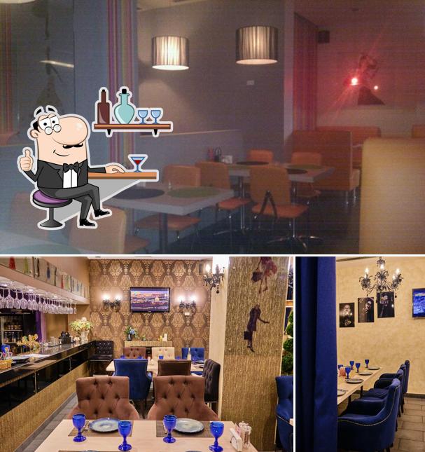 Посмотрите на внутренний интерьер "Ресторана "Сан Ремо""