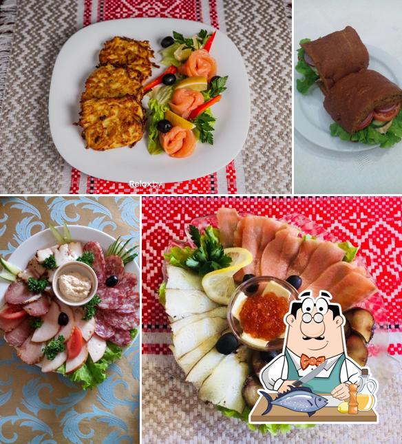 Лосось гриль в "Ресторан Охота"