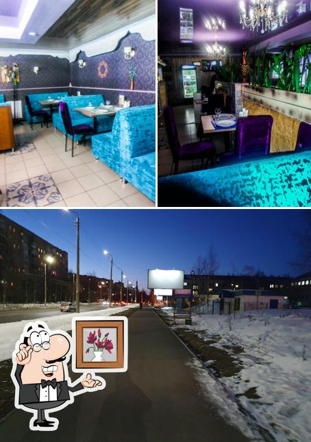 Посмотрите на внутренний интерьер "Мангал"