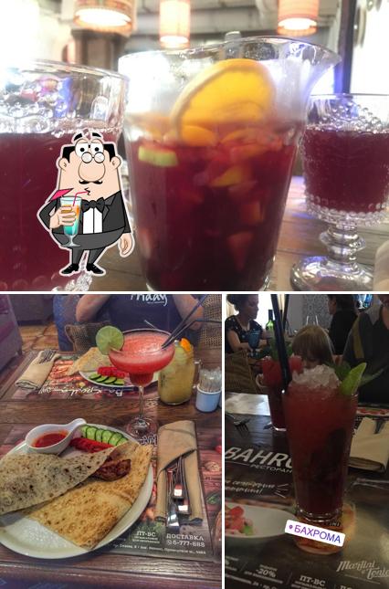 Фотография, на которой видны напитки и еда в Bahroma