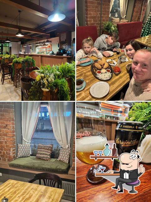 Посмотрите на внутренний интерьер "Сербской Таверны"