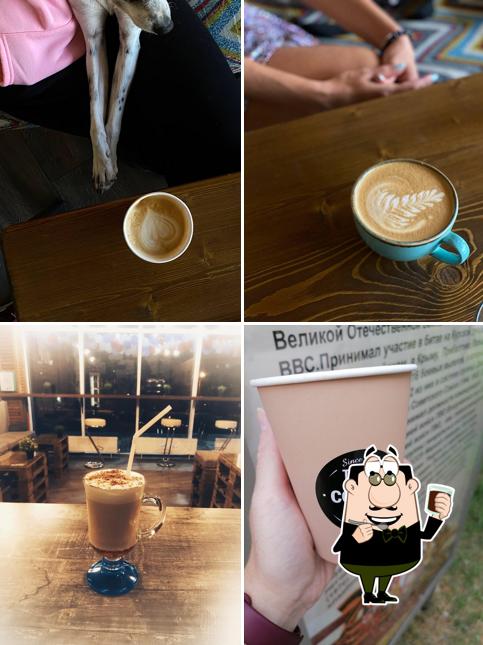 Попробуйте разнообразные напитки, представленные в "Кафе "The cupscoffee""