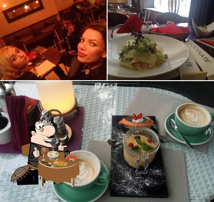 Еда в "DJ Кафе Шоколад"