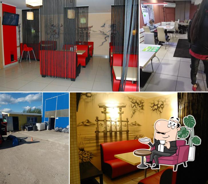 Посмотрите на внутренний интерьер "Автосуши"