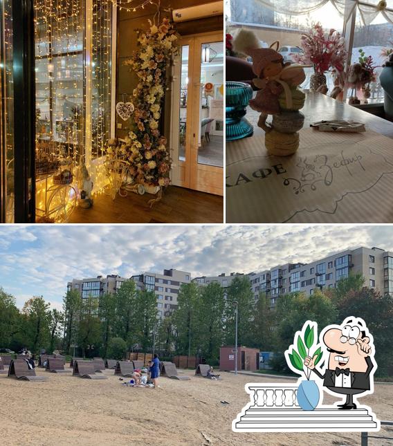 Наслаждайтесь свежим воздухом и пейзажем, открывающемся из "Кафе Зефир"