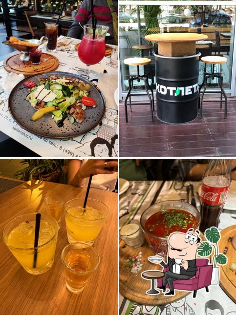 Посмотрите на внутренний интерьер "Ресторана-бара "Котлета""