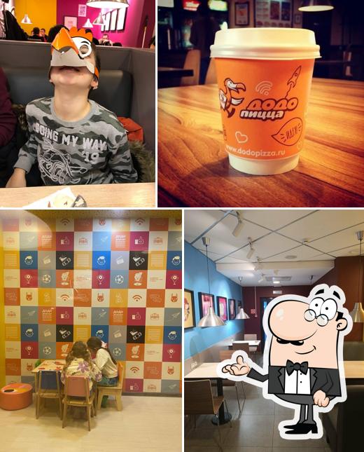 Посмотрите на внутренний интерьер "Додо Пицца"