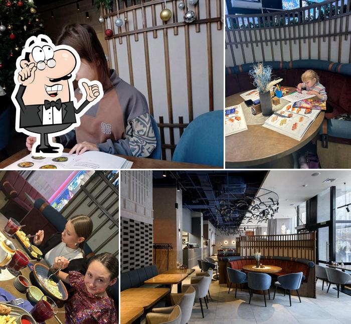 Посмотрите на внутренний интерьер "Рыбы Рис"