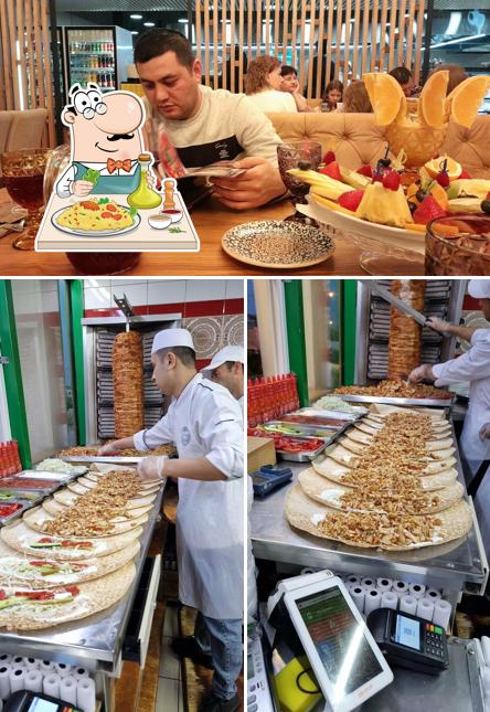 Это фотография, где изображены еда и напитки в Бутово гриль