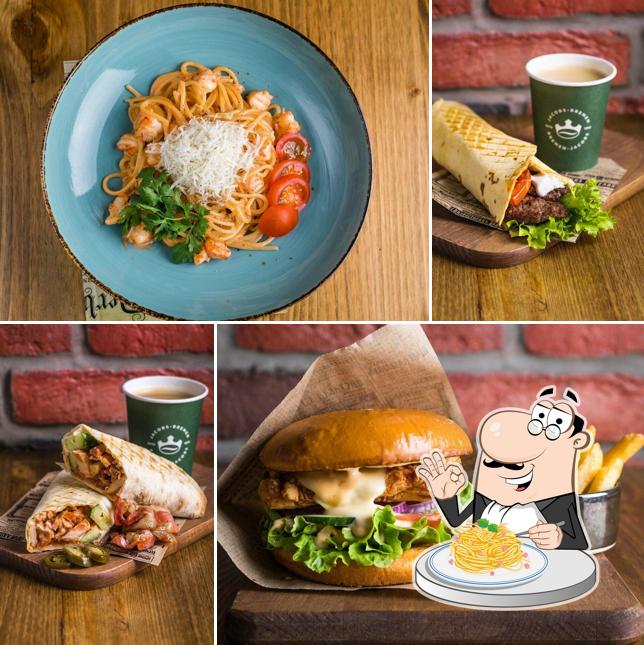 Паста карбонара в "Fried Boxes"