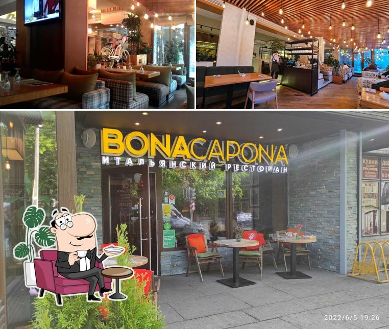 Посмотрите на внутренний интерьер "Боны Капона"