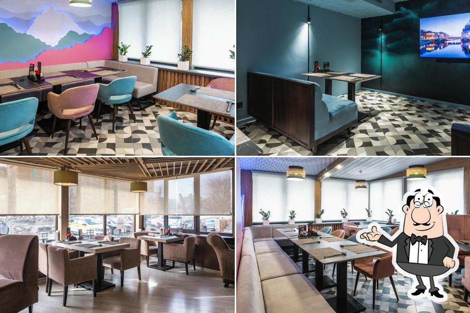 Посмотрите на внутренний интерьер "Якитории"