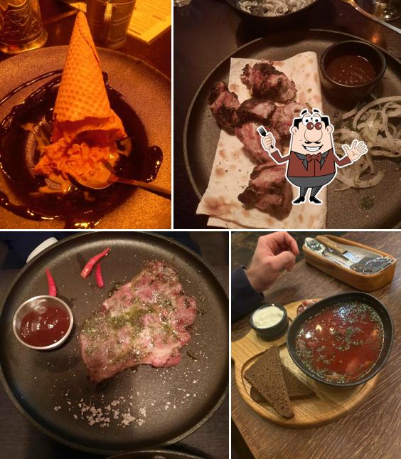 Еда в "Гриле-баре Мясоед"