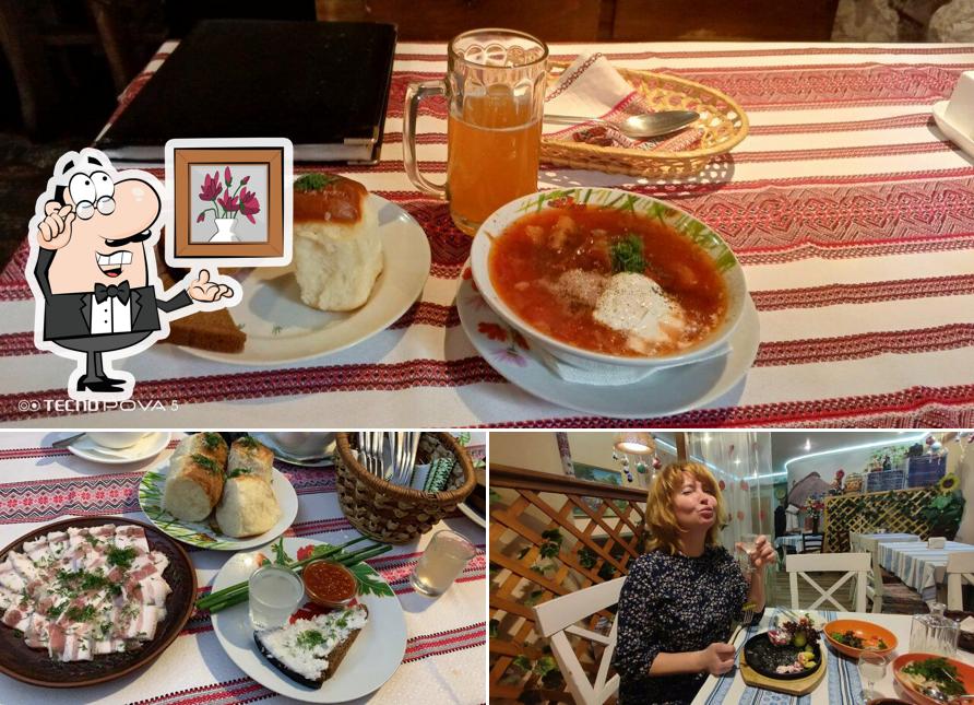 Посмотрите на внутренний интерьер "Ресторана Борщ'ок"