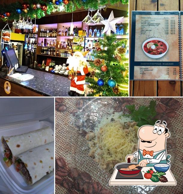 Курица с соусом карри в "Хижине"