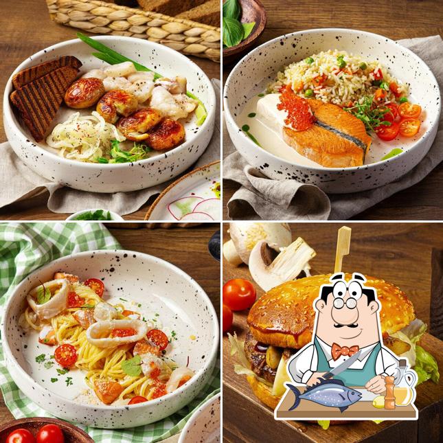 Лосось гриль в "Кружке"