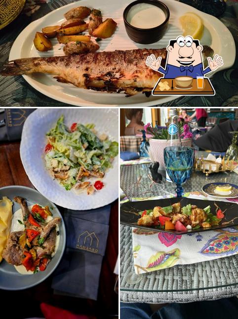 Еда в "Mansard restaurant and hall"