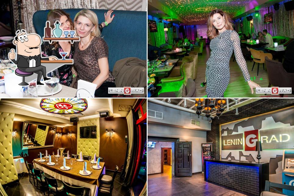 Посмотрите на внутренний интерьер "Ленинграда Клуб-Караоке-Ресторан"