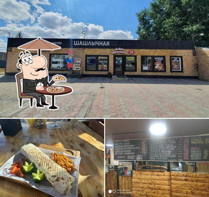 Снимок, на котором видны внешнее оформление и напитки в Очаг