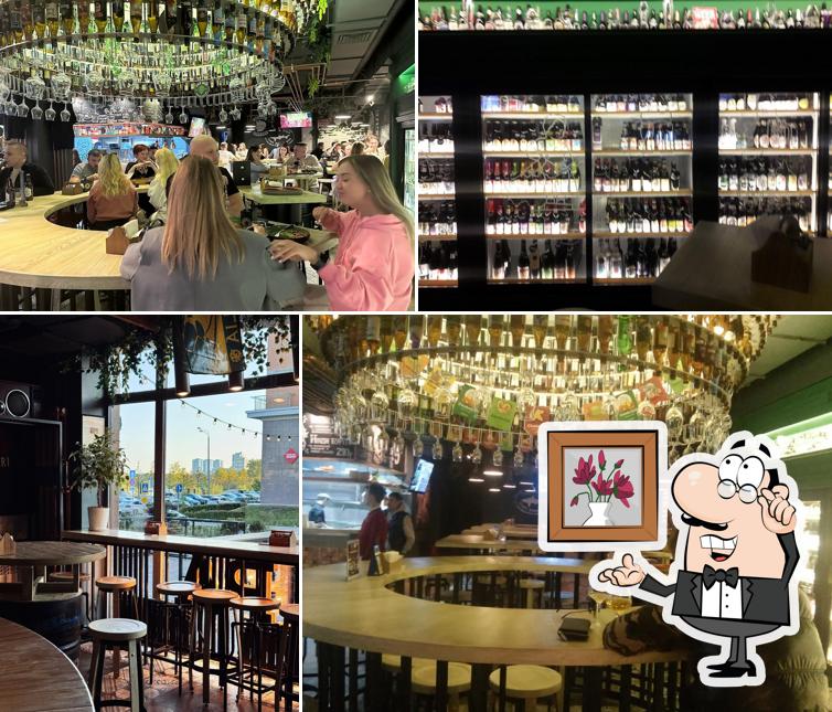 Посмотрите на внутренний интерьер "TOP HOP 2 крафтового бара"