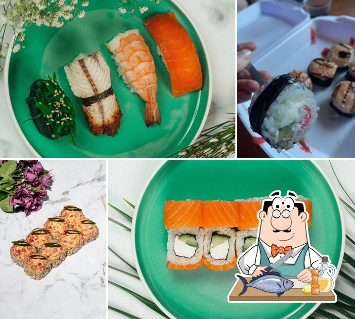 Лосось гриль в "Суши маркет"