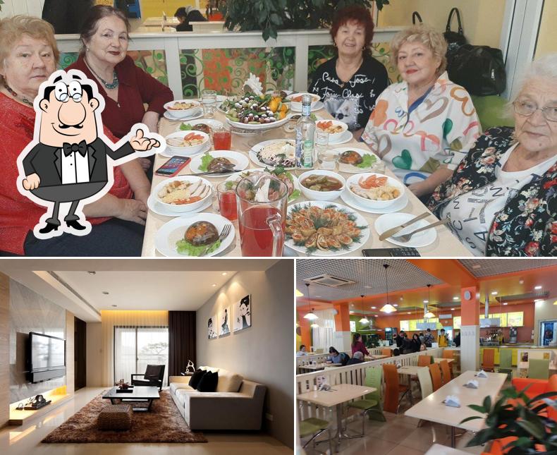 Посмотрите на внутренний интерьер "Маминых блинов"