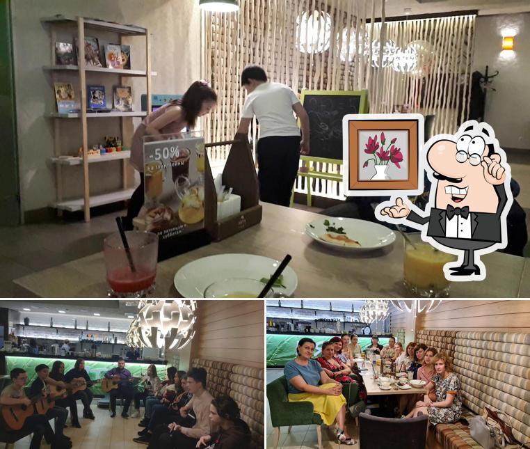 Посмотрите на внутренний интерьер "кафе Мята"