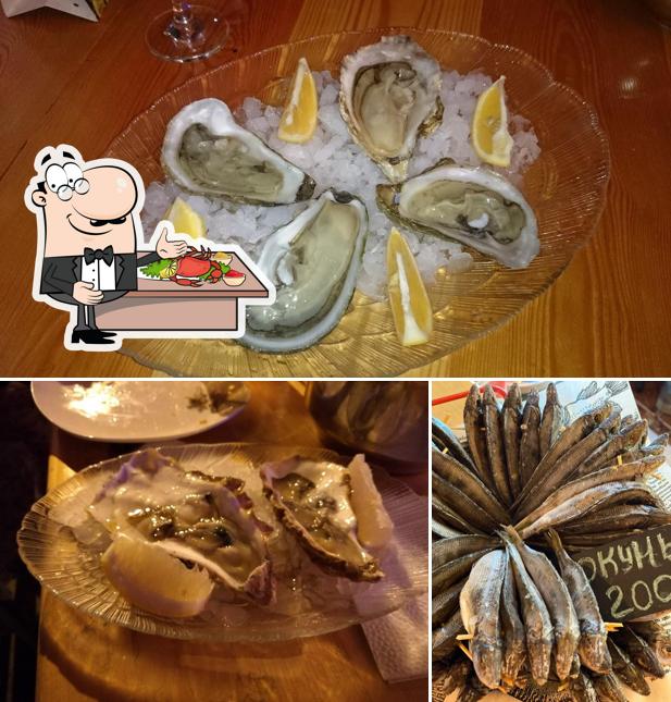 Гости "Барабулябара" могут попробовать различные блюда из морепродуктов