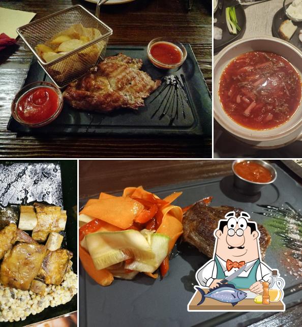 Лосось гриль в "Мустанге"