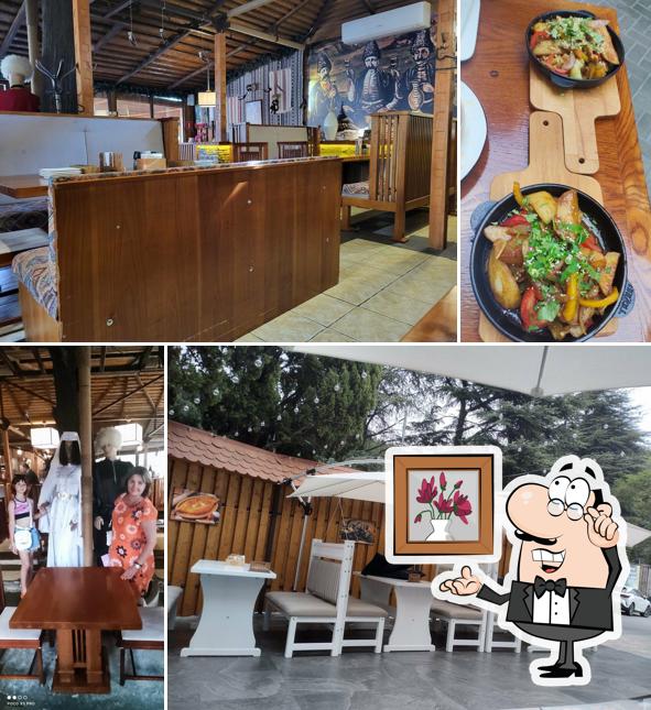 Посмотрите на внутренний интерьер "Хинкальный Дворик Важбатони"