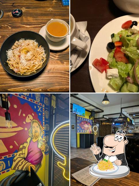 Паста карбонара в "Гвоздях"