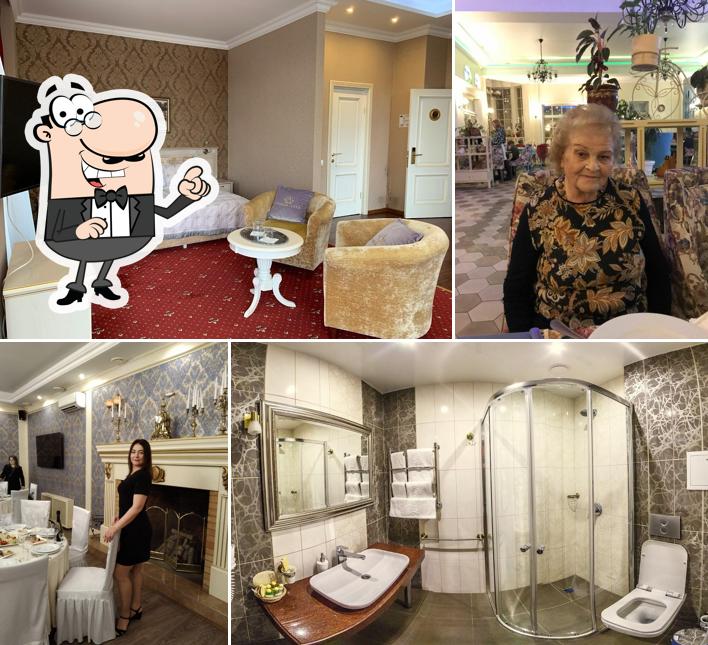 Посмотрите на внутренний интерьер "ресторана Авшар-Клаб"