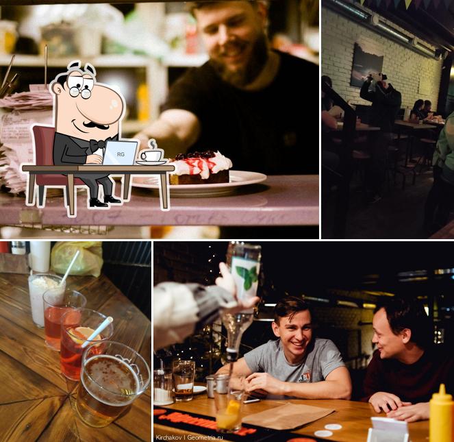 Посмотрите на внутренний интерьер "Бургера Бар Как Мы Любим"