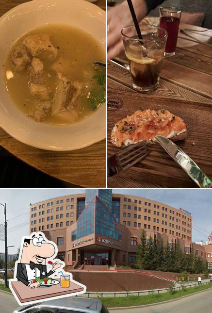 Это фото, где изображены еда и внешнее оформление в Osteria Mario