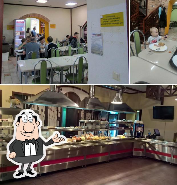 Посмотрите на внутренний интерьер "Домашней Столовой"