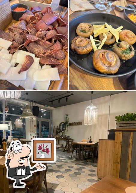 Изображение, на котором видны внутреннее оформление и еда в Хоровац