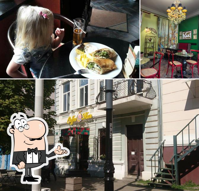 Посмотрите на внутренний интерьер "Coffee Man"